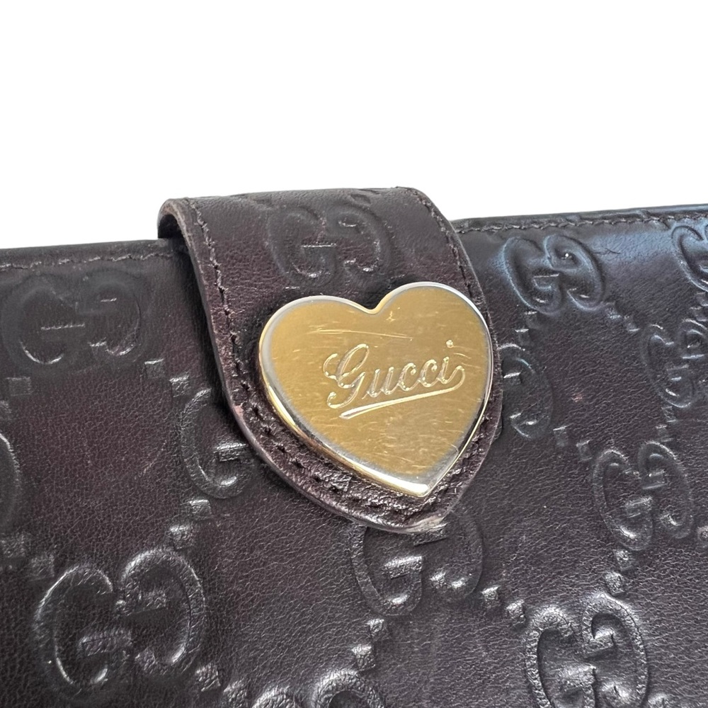 Gucci Black Wallet with Gold Heart Detail - Picture 8 of 9